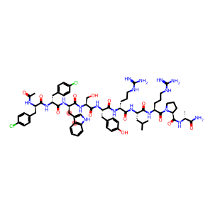 AC-(PCL)DPHE-(PCL)DPHE-DTRP-SER-TYR-DARG-LEU-ARG-PRO-DALA-NH2