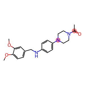 4-(4-acetyl-1-piperazinyl)-N-(3,4-dimethoxybenzyl)aniline