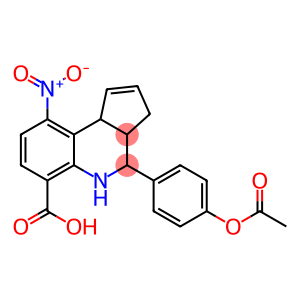 4-[4-(acetyloxy)phenyl]-9-nitro-3a,4,5,9b-tetrahydro-3H-cyclopenta[c]quinoline-6-carboxylic acid