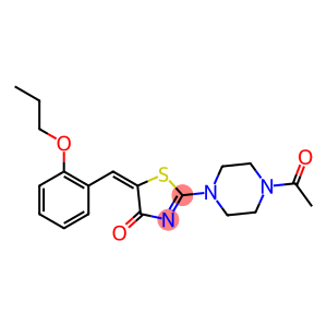 2-(4-acetyl-1-piperazinyl)-5-(2-propoxybenzylidene)-1,3-thiazol-4(5H)-one