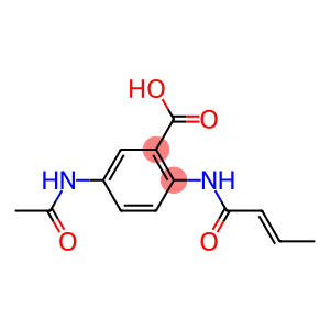 5-(acetylamino)-2-[(2E)-but-2-enoylamino]benzoic acid