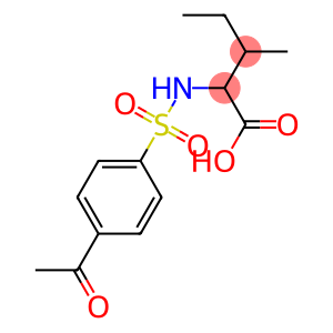 2-[(4-acetylbenzene)sulfonamido]-3-methylpentanoic acid