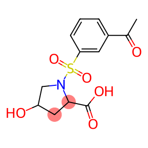 1-[(3-acetylbenzene)sulfonyl]-4-hydroxypyrrolidine-2-carboxylic acid