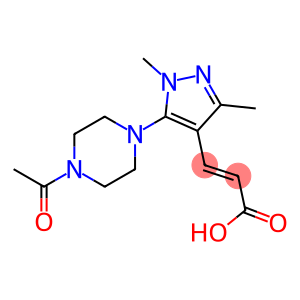 3-[5-(4-acetylpiperazin-1-yl)-1,3-dimethyl-1H-pyrazol-4-yl]prop-2-enoic acid