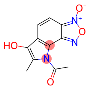 8-ACETYL-6-HYDROXY-7-METHYLPYRROLO[2,3-E]BENZOFURAAZAN-3-OXIDE