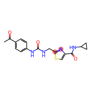 2-[(([(4-ACETYLPHENYL)AMINO]CARBONYL)AMINO)METHYL]-N-CYCLOPROPYL-1,3-THIAZOLE-4-CARBOXAMIDE