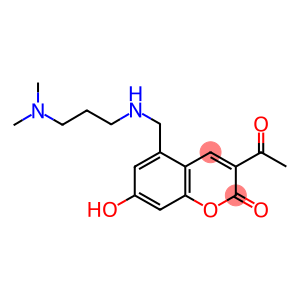 3-ACETYL-5-DIMETHYLAMINOPROPYLAMINOMETHYL-7-HYDROXYCOUMARIN