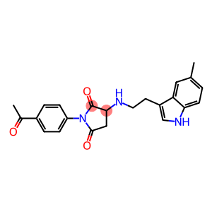 1-(4-ACETYLPHENYL)-3-(2-(5-METHYL-1H-INDOL-3-YL)ETHYLAMINO)PYRROLIDINE-2,5-DIONE