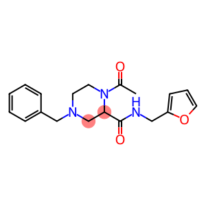 1-ACETYL-4-BENZYL-N-(2-FURYLMETHYL)PIPERAZINE-2-CARBOXAMIDE