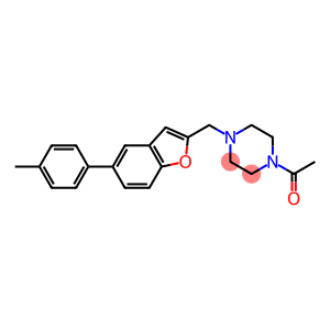 1-ACETYL-4-([5-(4-METHYLPHENYL)-1-BENZOFURAN-2-YL]METHYL)PIPERAZINE