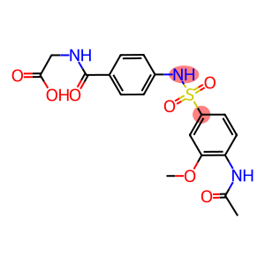 [[4-([[4-(ACETYLAMINO)-3-METHOXYPHENYL]SULFONYL]AMINO)BENZOYL]AMINO]ACETIC ACID