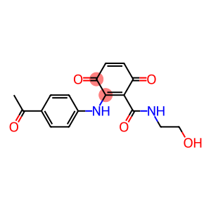 2-(4-ACETYL-PHENYLAMINO)-3,6-DIOXO-CYCLOHEXA-1,4-DIENECARBOXYLIC ACID(2-HYDROXY-ETHYL)-AMIDE