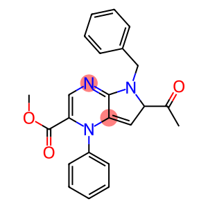 6-ACETYL-5-BENZYL-1-PHENYL-5H-PYRROLO[2,3-B]PYRAZINE-2-CARBOXYLIC ACID METHYL ESTER