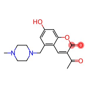 3-ACETYL-5-(N'-METHYLPIPERAZINYLMETHY)-7-HYDROXY-COUMARIN