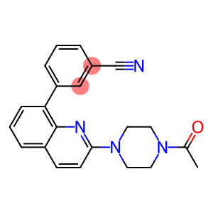 3-[2-(4-ACETYLPIPERAZIN-1-YL)QUINOLIN-8-YL]BENZONITRILE