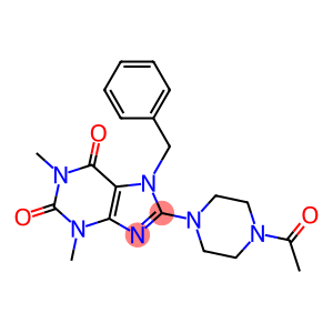 8-(4-ACETYLPIPERAZIN-1-YL)-7-BENZYL-1,3-DIMETHYL-3,7-DIHYDRO-1H-PURINE-2,6-DIONE