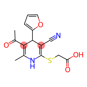 [[5-ACETYL-3-CYANO-4-(2-FURYL)-6-METHYL-1,4-DIHYDROPYRIDIN-2-YL]THIO]ACETIC ACID