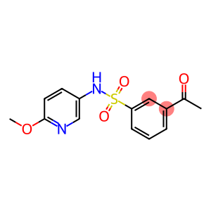 3-acetyl-N-(6-methoxypyridin-3-yl)benzene-1-sulfonamide