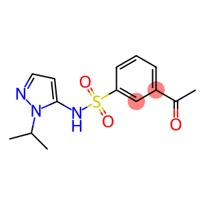 3-acetyl-N-[1-(propan-2-yl)-1H-pyrazol-5-yl]benzene-1-sulfonamide