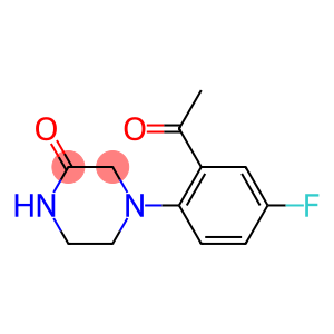 4-(2-acetyl-4-fluorophenyl)piperazin-2-one