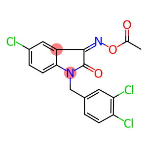 3-[(ACETYLOXY)IMINO]-5-CHLORO-1-(3,4-DICHLOROBENZYL)-1,3-DIHYDRO-2H-INDOL-2-ONE