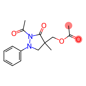 (2-acetyl-4-methyl-3-oxo-1-phenyltetrahydro-1H-pyrazol-4-yl)methyl acetate