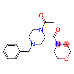 4-[(1-ACETYL-4-BENZYLPIPERAZIN-2-YL)CARBONYL]MORPHOLINE