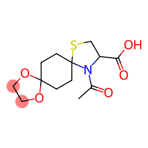 12-acetyl-1,4-dioxa-9-thia-12-azadispiro[4.2.4.2]tetradecane-11-carboxylic acid