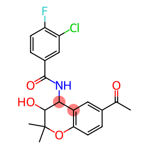 6-acetyl-4-(3-chloro-4-fluorobenzoylamino)-3,4-dihydro-2,2-dimethyl-2H-benzo(b)pyran-3-ol