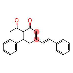 6-acetyl-5-phenyl-3-styrylcyclohex-2-en-1-one