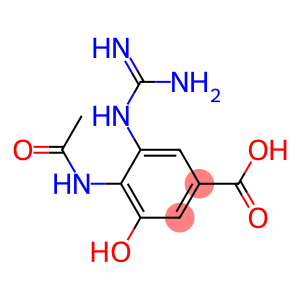 4-(acetylamino)-5-guanidino-3-hydroxybenzoic acid