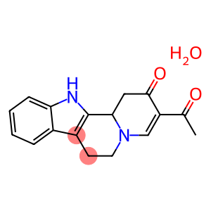 3-Acetyl-1,6,7,12b-tetrahydroindolo(2,3-a)quinolizin-2(12H)-one monohydrate