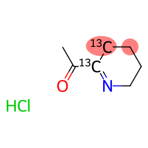 2-Acetyl-3,4,5,6-tetrahydropyridine-13C2 Hydrochloride