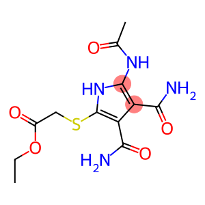 2-[Acetylamino]-5-[(ethoxycarbonylmethyl)thio]-1H-pyrrole-3,4-dicarboxamide