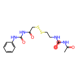 1-Acetyl-3-[2-[[(3-phenylureido)carbonylmethyl]dithio]ethyl]urea