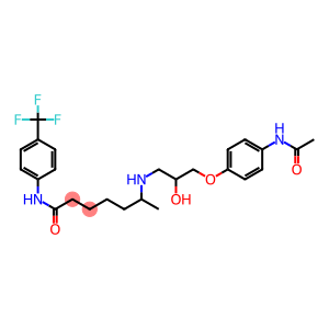 6-[3-(4-Acetylaminophenoxy)-2-hydroxypropylamino]-N-(4-trifluoromethylphenyl)heptanamide