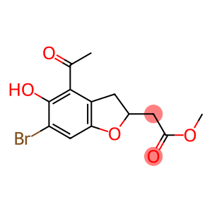 [(4-Acetyl-6-bromo-2,3-dihydro-5-hydroxybenzofuran)-2-yl]acetic acid methyl ester