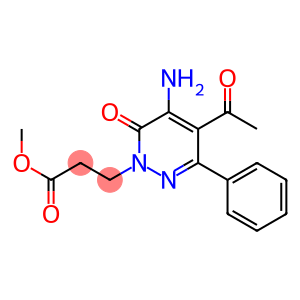 3-[(5-Acetyl-4-amino-2,3-dihydro-3-oxo-6-phenylpyridazin)-2-yl]propanoic acid methyl ester