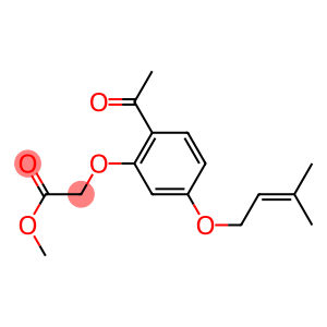 2-Acetyl-5-(3-methyl-2-butenyloxy)phenoxyacetic acid methyl ester