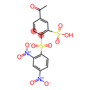 5-Acetyl-2-[(2,4-dinitrophenyl)sulfonyl]benzenesulfonic acid