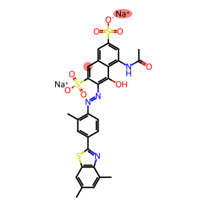 5-(Acetylamino)-4-hydroxy-3-[[2-methyl-4-(4,6-dimethylbenzothiazol-2-yl)phenyl]azo]-2,7-naphthalenedisulfonic acid disodium salt