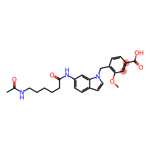 4-[6-(6-Acetylaminohexanoylamino)-1H-indol-1-ylmethyl]-3-methoxybenzoic acid