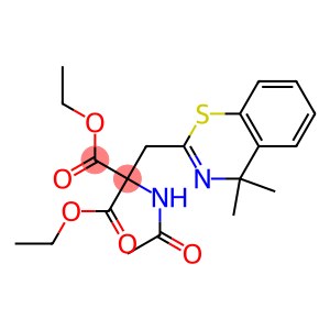 2-Acetylamino-2-[(4,4-dimethyl-4H-1,3-benzothiazin-2-yl)methyl]malonic acid diethyl ester