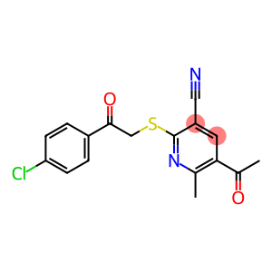 5-acetyl-2-{[2-(4-chlorophenyl)-2-oxoethyl]sulfanyl}-6-methylnicotinonitrile