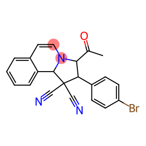 3-acetyl-2-(4-bromophenyl)-2,3-dihydropyrrolo[2,1-a]isoquinoline-1,1(10bH)-dicarbonitrile
