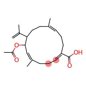 7-Acetoxy-5,11-dimethyl-8-(1-methylethenyl)-1,5,11-cyclotetradecatriene-1-carboxylic acid