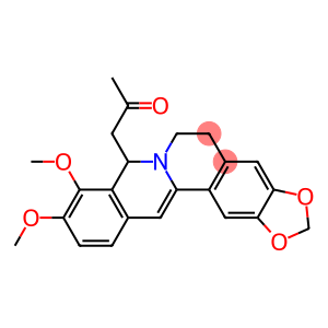 8-Acetonyl-5,6-dihydro-9,10-dimethoxy-8H-benzo[g]-1,3-benzodioxolo[5,6-a]quinolizine