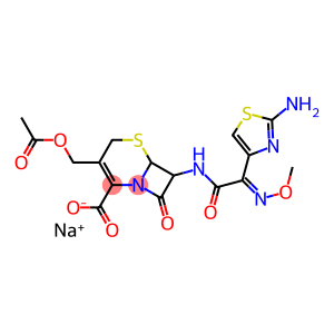 3-Acetoxymethyl-7-[2-(2-amino-4-thiazolyl)-2-(methoxyimino)acetylamino]-8-oxo-5-thia-1-azabicyclo[4.2.0]oct-2-ene-2-carboxylic acid sodium salt