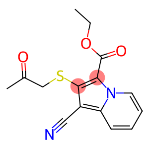 2-(Acetonylthio)-1-cyanoindolizine-3-carboxylic acid ethyl ester