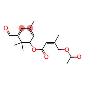 5-(3-Acetoxymethyl-2-butenoyloxy)-3,6,6-trimethyl-1,3-cyclohexadiene-1-carbaldehyde